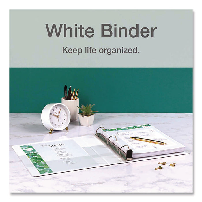 Premier Easy Open ClearVue Locking Slant-D Ring Binder, 3 Rings, 1.5" Capacity, 11 x 8.5, White