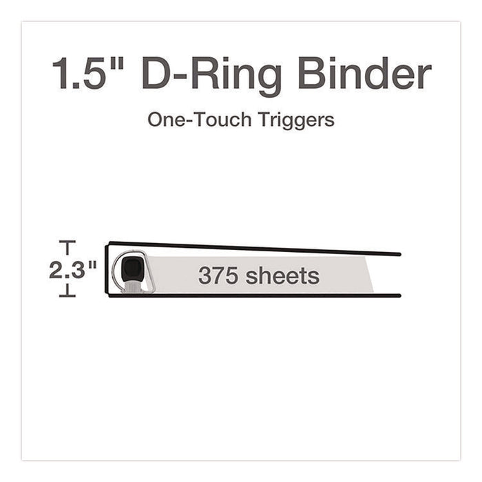 Premier Easy Open ClearVue Locking Slant-D Ring Binder, 3 Rings, 1.5" Capacity, 11 x 8.5, Black