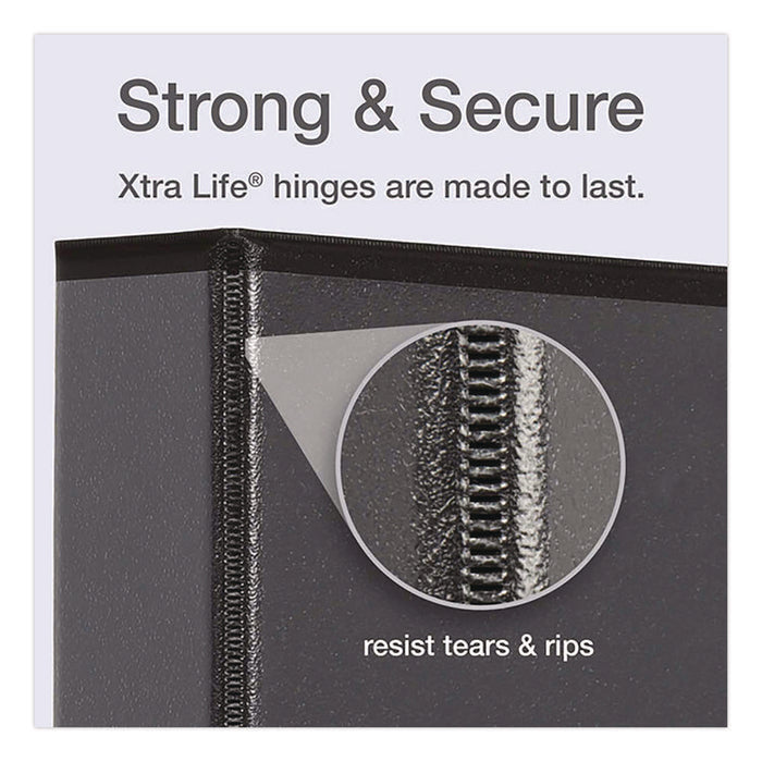 Premier Easy Open ClearVue Locking Slant-D Ring Binder, 3 Rings, 1.5" Capacity, 11 x 8.5, Black