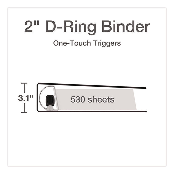 Premier Easy Open ClearVue Locking Slant-D Ring Binder, 3 Rings, 2" Capacity, 11 x 8.5, Black