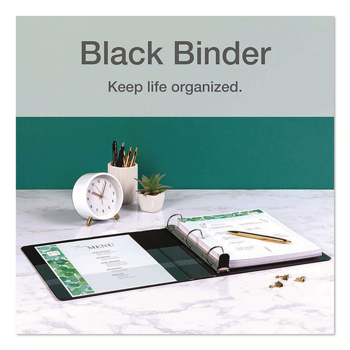 Premier Easy Open ClearVue Locking Slant-D Ring Binder, 3 Rings, 2" Capacity, 11 x 8.5, Black