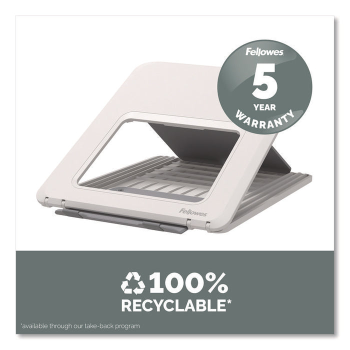 Breyta Laptop Stand, 9.25" x 10.55" x 0.55" - 8", White, Supports Up to 8.8 lbs
