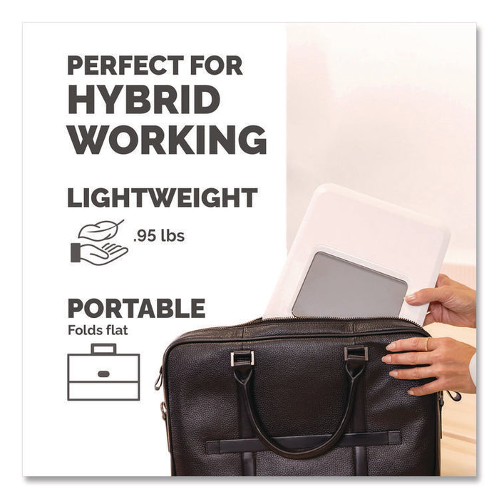 Breyta Laptop Stand, 9.25" x 10.55" x 0.55" - 8", White, Supports Up to 8.8 lbs