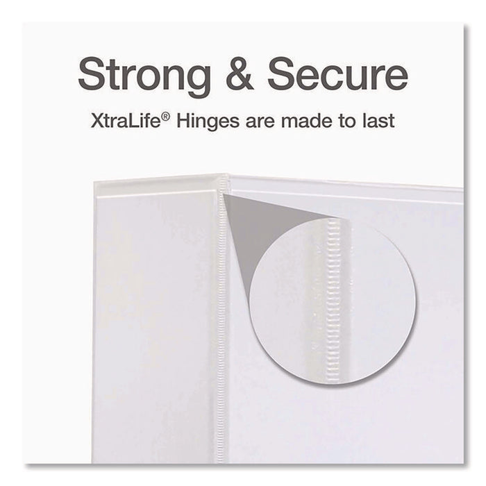 Premier Easy Open ClearVue Locking Slant-D Ring Binder, 3 Rings, 3" Capacity, 11 x 8.5, White