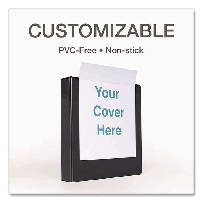 Premier Easy Open ClearVue Locking Slant-D Ring Binder, 3 Rings, 3" Capacity, 11 x 8.5, Black