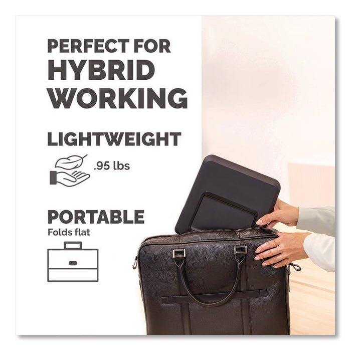 Breyta Laptop Stand, 9.25" x 10.55" x 0.55" to 8", Black, Supports Up to 8.8 lbs.