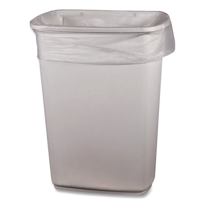 Linear Low-Density Can Liners, 16 gal, 0.5 mil, 24" x 32", Clear, 500/Carton