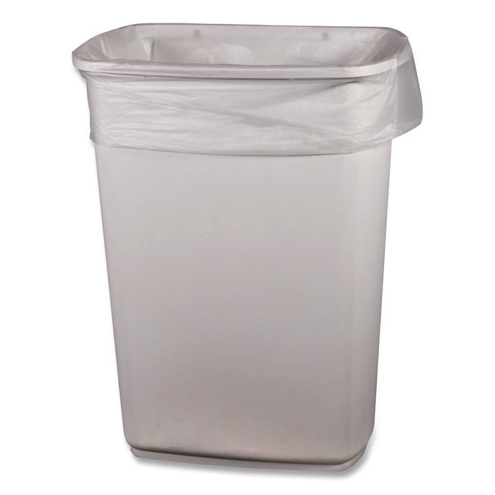High-Density Can Liners, 16 gal, 8 mic, 24 x 33, Natural, Perforated Roll, 1,000/Carton