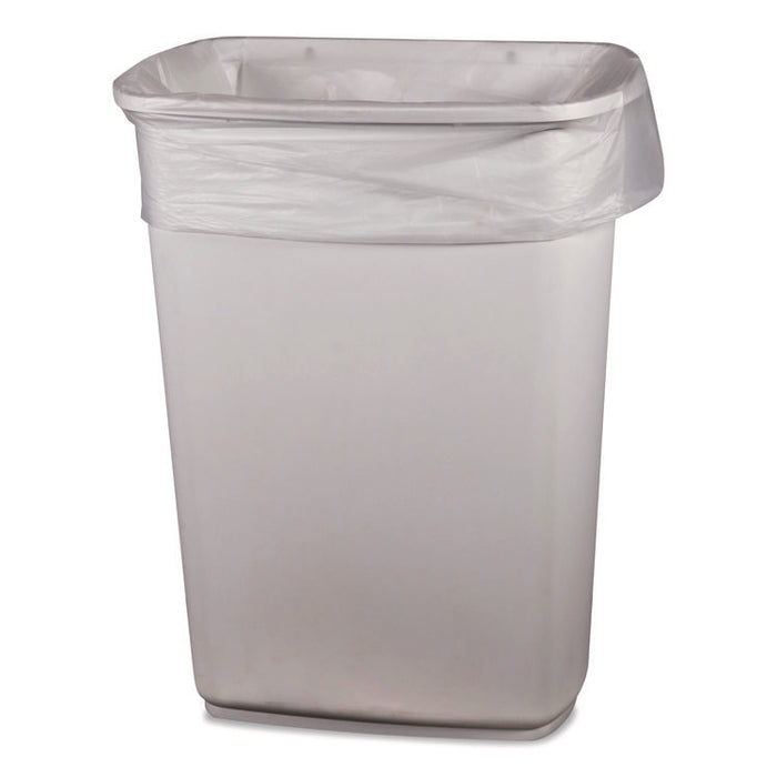 Linear Low-Density Can Liners, 33 gal, 1 mil, 33" x 39", Clear, 150/Carton