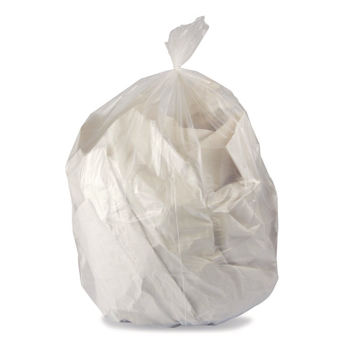 Linear Low-Density Can Liners, 33 gal, 1 mil, 33" x 39", Clear, 150/Carton