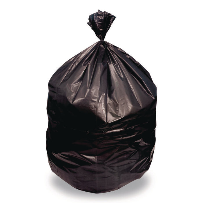 Linear Low Density Can Liners, 56 gal, 1.5 mil, 46' x 50", Black, 100/Carton