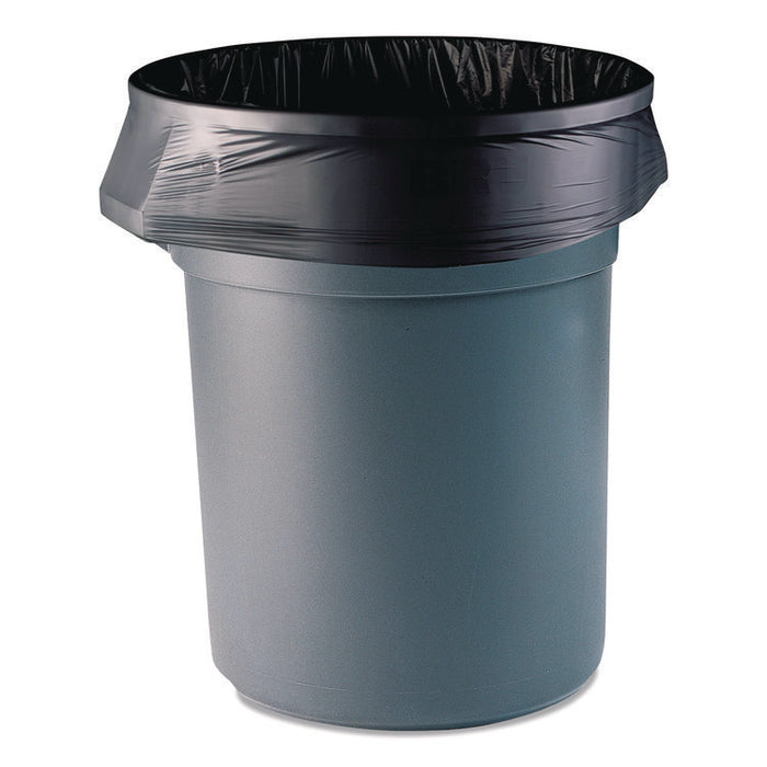 Linear Low Density Can Liners, 56 gal, 1.5 mil, 46' x 50", Black, 100/Carton