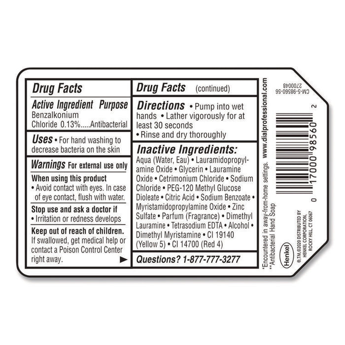 Antibacterial Gold Liquid Hand Soap Refill for Versa Dispenser, Floral Scent, 15 oz, 6/Carton