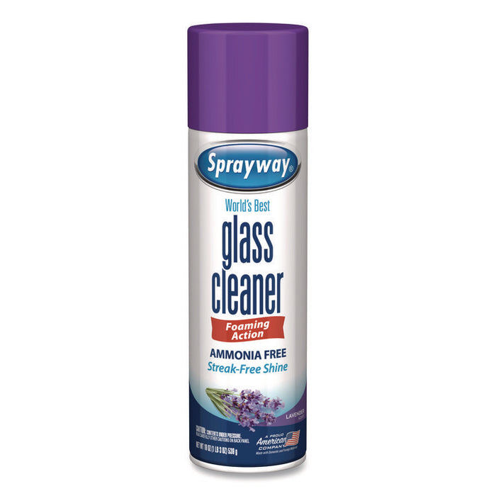 Glass Cleaner, 19 oz Aerosol Spray, 6/Carton