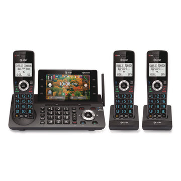 DLP73390 3-Handset Cordless Telephone, Black/Graphite