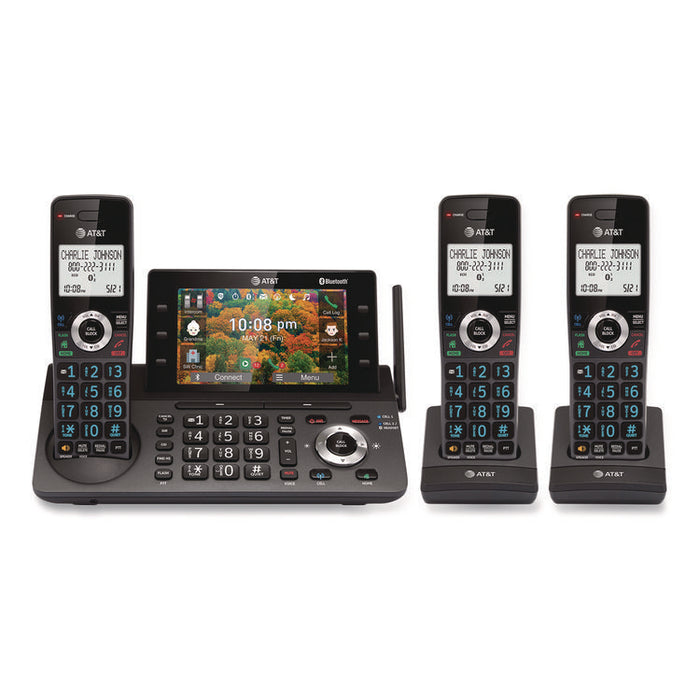 DLP73390 3-Handset Cordless Telephone, Black/Graphite