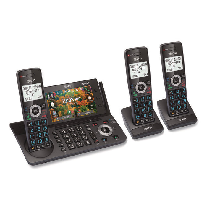 DLP73390 3-Handset Cordless Telephone, Black/Graphite