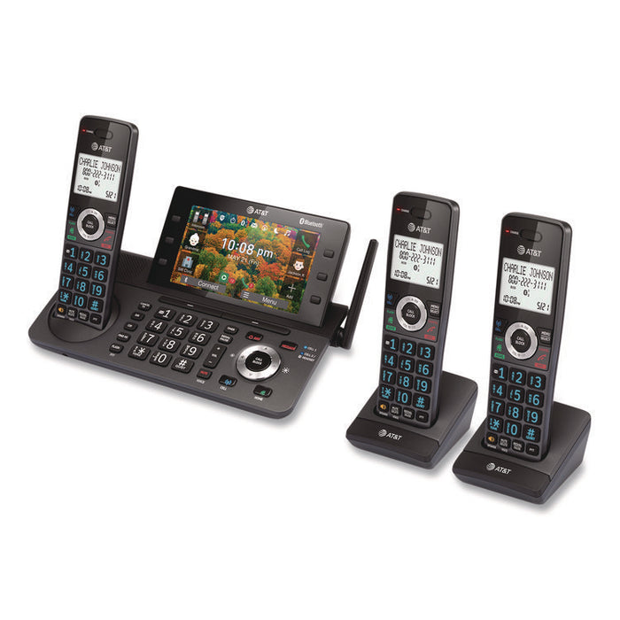 DLP73390 3-Handset Cordless Telephone, Black/Graphite