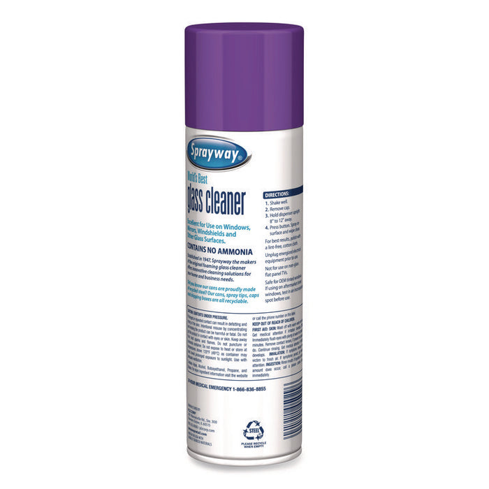 Glass Cleaner, 19 oz Aerosol Spray, 6/Carton