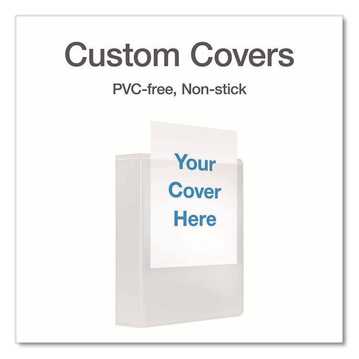 XtraLife ClearVue Non-Stick Slant-D Ring Binder, 3 Rings, 2" Capacity, 11 x 8.5, White