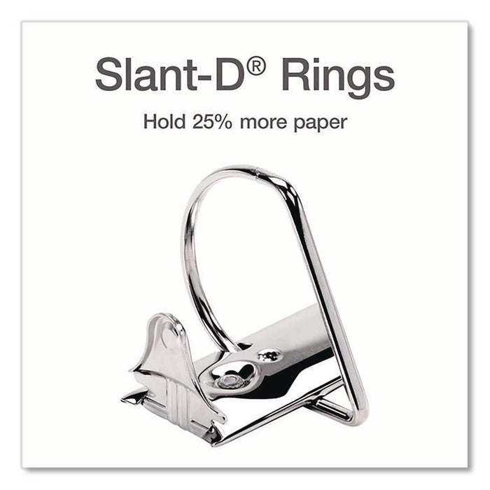 XtraLife ClearVue Non-Stick Slant-D Ring Binder, 3 Rings, 5" Capacity, 11 x 8.5, White