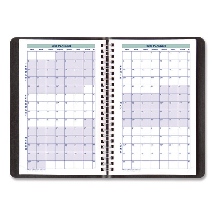 Plan and Link Weekly Planner, 8" x 5", Black Cover, 12-Month (Jan to Dec): 2026