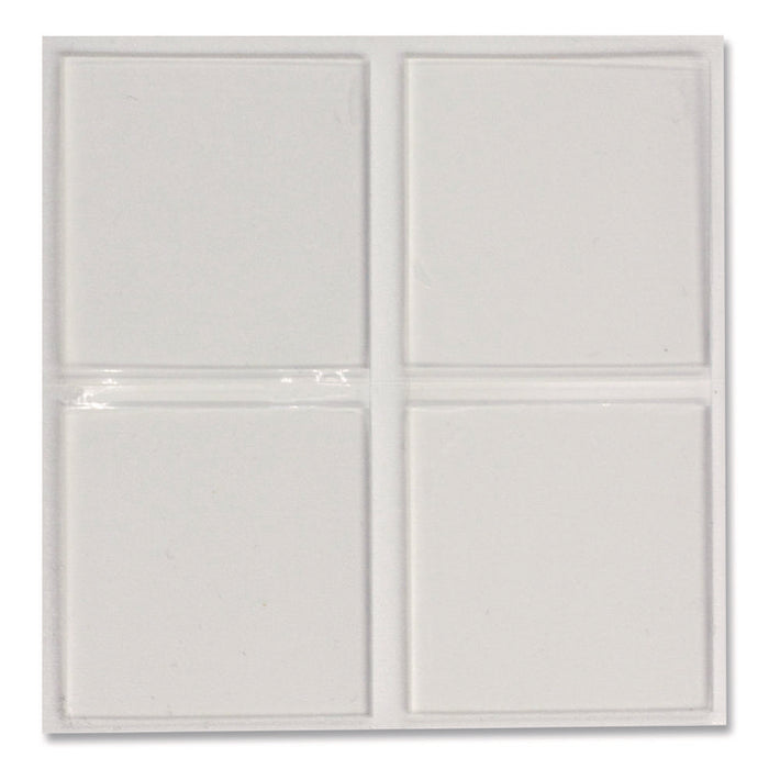 Tough and Clear Double-Sided Mounting Tape Squares, Permanent, Holds Up to 0.58 lb, 1" x 1", Clear, 24/Pack
