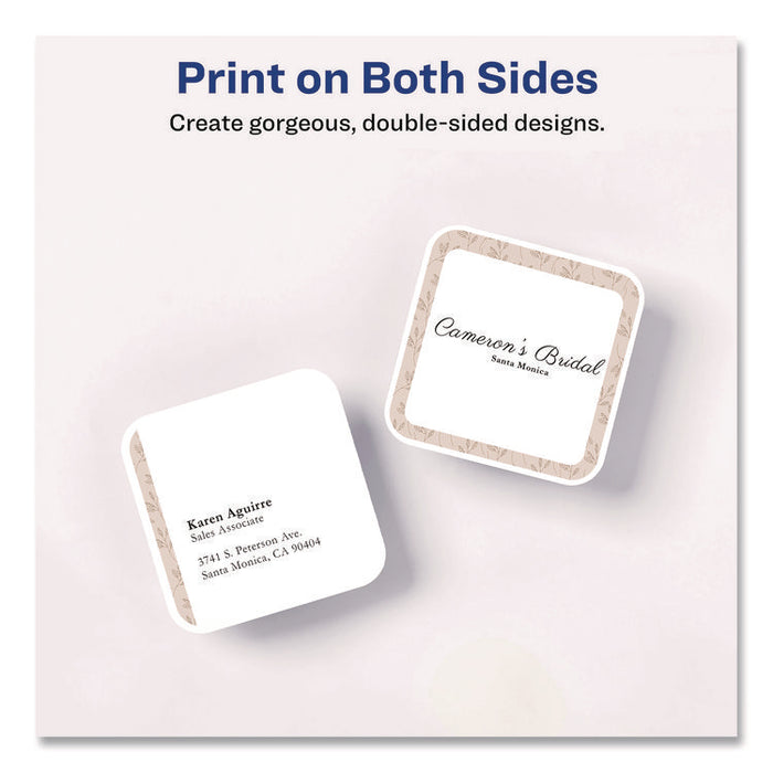 Clean Edge Square Cards, Inkjet, 2.5 x 2.5, 9 Cards/Sheet, 20 Sheets/Pack