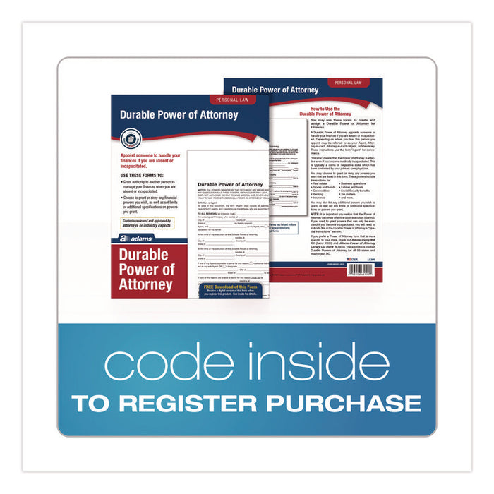 Durable Power of Attorney Digital Download with Instructions, 8.5 x 11, Unlimited Number of Forms