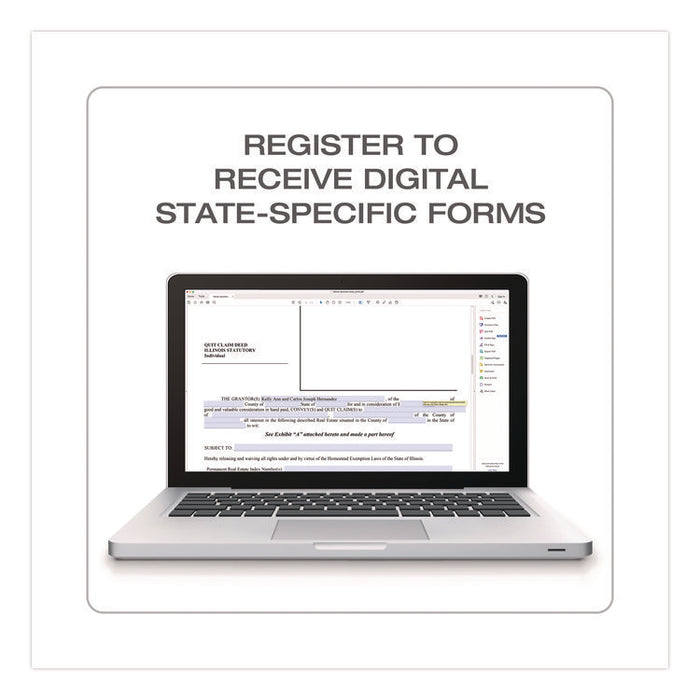 Quitclaim Deed Forms with Instructions and Free Downloads, One-Part (No Copies), 8.5 x 11, 4 Forms Total
