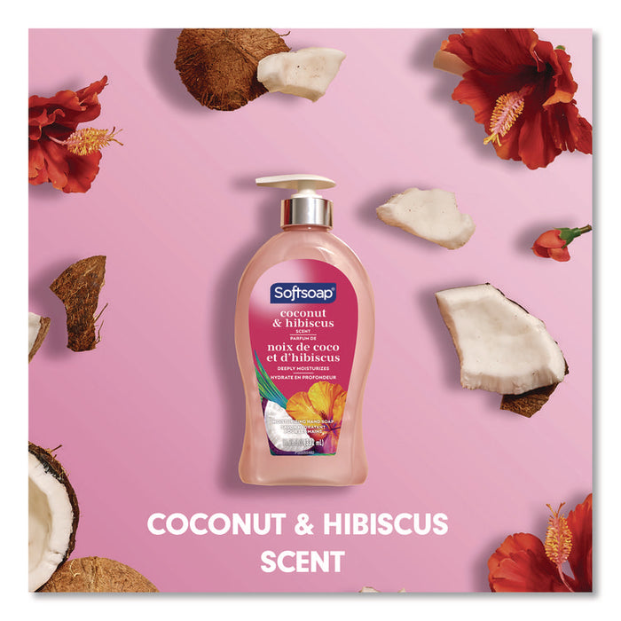 Liquid Hand Soap Pump, Coconut and Hibiscus Scent, 11.25 oz