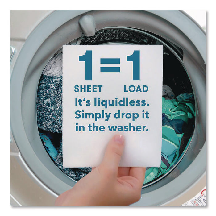 Liquidless Laundry Detergent Sheets, Magnolia and Lily Scent, 6.17 oz Box, 50 Sheets