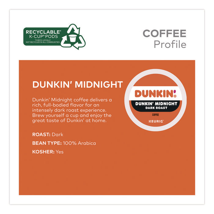 Midnight Coffee K-Cups, 0.35 oz, 22/Box, 4 Boxes/Carton