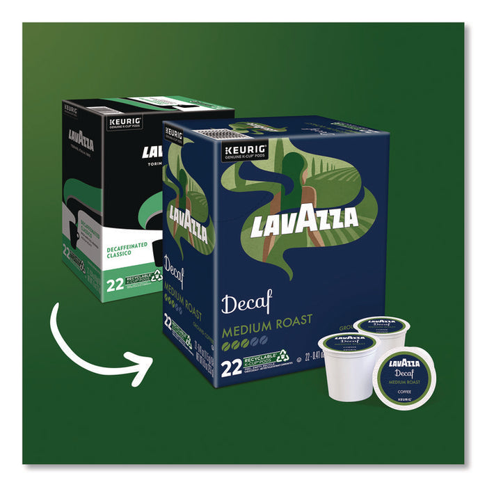 Lavazza Classico Coffee K-Cups, Decaf, 0.41 oz, 22/Box