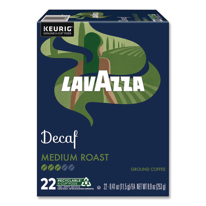 Lavazza Classico Coffee K-Cups, Decaf, 0.41 oz, 22/Box