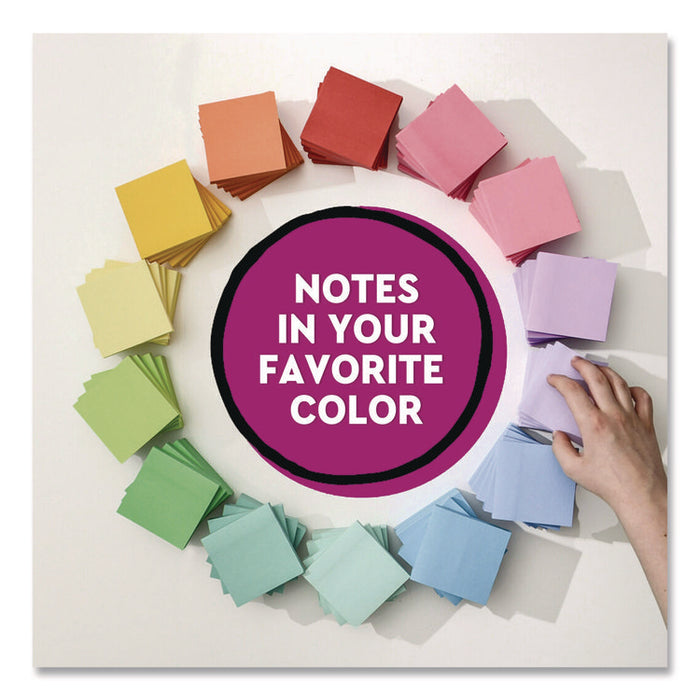 Super Sticky Pads in Energy Boost Collection Colors, 3 x 3, Limeade, 90 Sheets/Pad, 5 Pads/Pack
