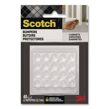 Bumpers, 0.5" dia, Clear, 40/Pack