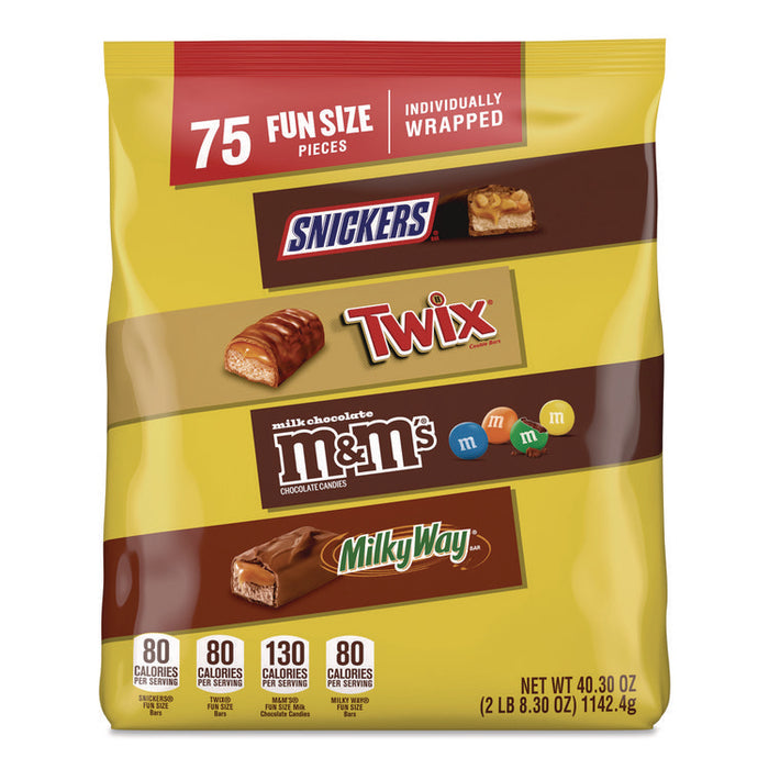 Fun Size Milk Chocolate Variety Pack, Assorted, 40.3 oz, 75 Pieces