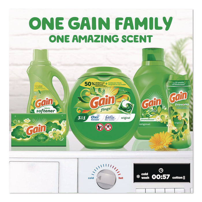 Flings Detergent Pods, Gain Original Scent, 112 Pods, 80 oz Tub