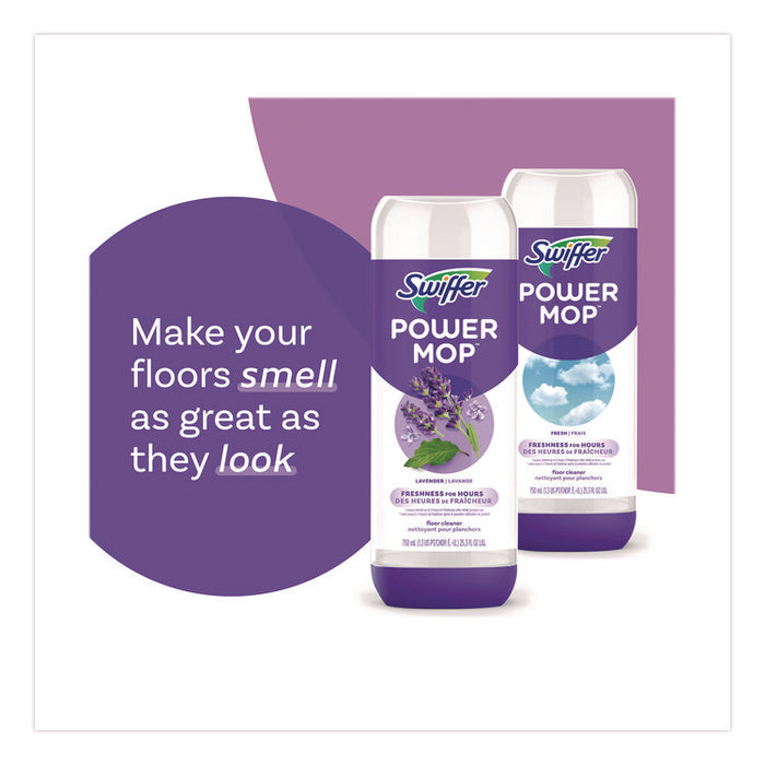 PowerMop Cleaning Solution and Pads Refill Pack, Lavender Scent, 25.3 oz Bottle and 5 Pads/Pack