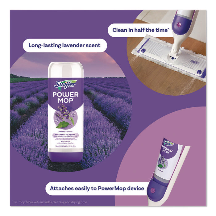 PowerMop Cleaning Solution and Pads Refill Pack, Lavender Scent, 25.3 oz Bottle and 5 Pads/Pack