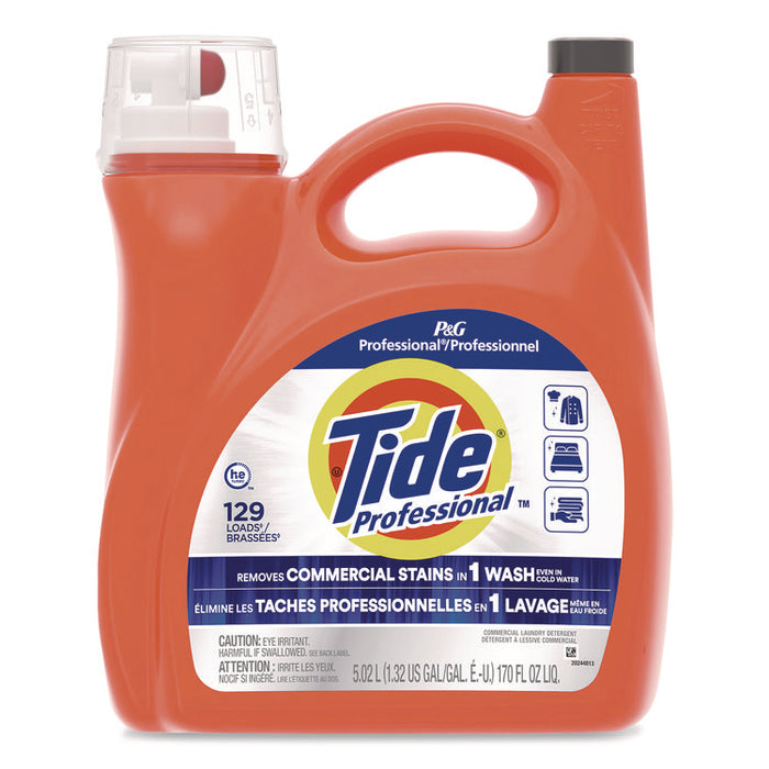 Commercial HE Liquid Laundry Detergent, 129 Loads, 170 oz Bottle with Dispensing Top