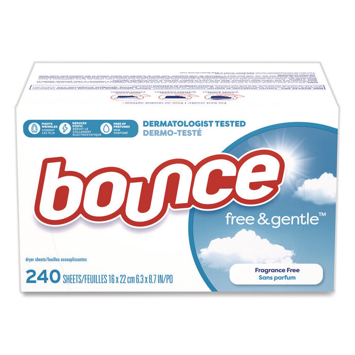 free and gentle Dryer Sheets, Fragrance Free, 240 Sheets/Box