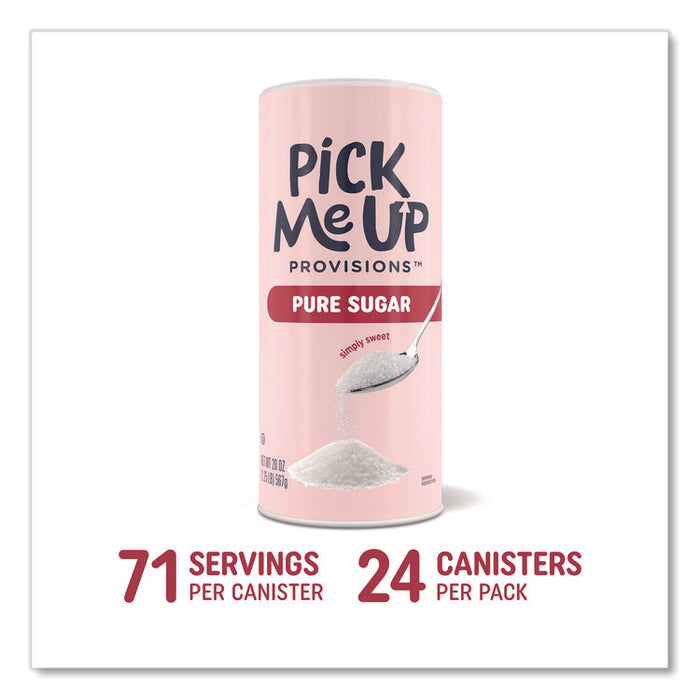 Pure Sugar, 20 oz Canister, 24/Carton