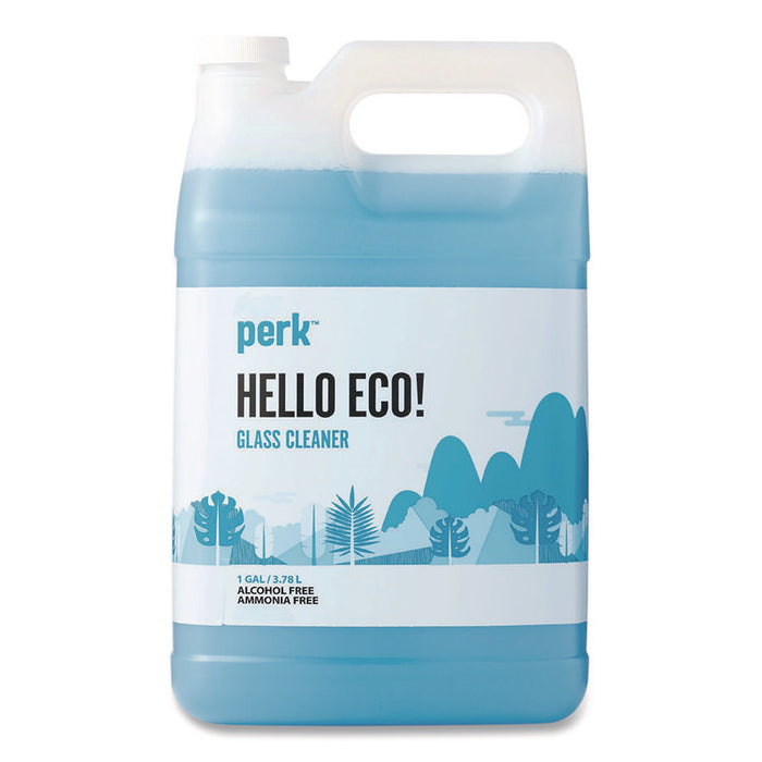 Hello Eco Glass Cleaner Refill, Unscented, 1 gal Bottle