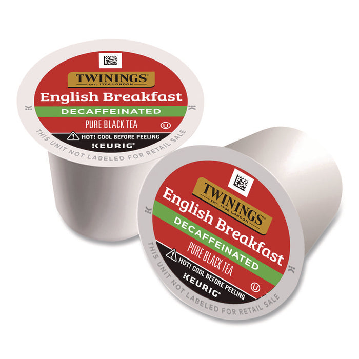 Tea K-Cups, English Breakfast Decaf, 0.11 oz, 24/Box