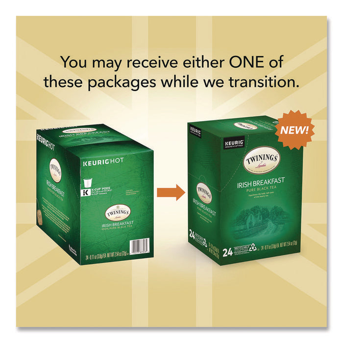 Tea K-Cups, Irish Breakfast, 0.11 oz, 24/Box