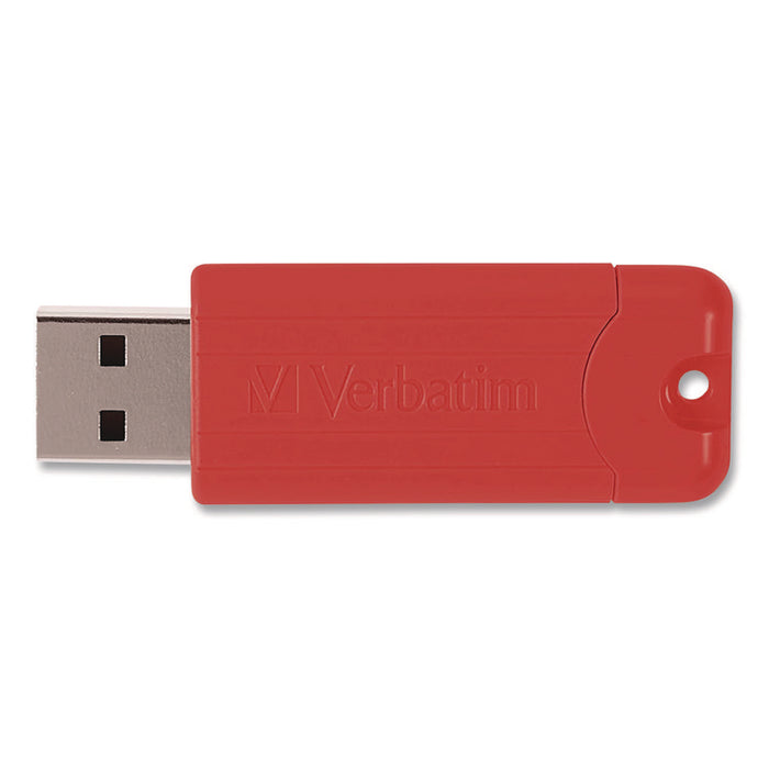 PinStripe USB 3.0 Flash Drive, 128 GB, Blue/Green/Red, 3/Pack