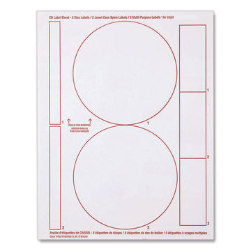 Inkjet Media Labels, Matte White, 50 Sheets/Pack