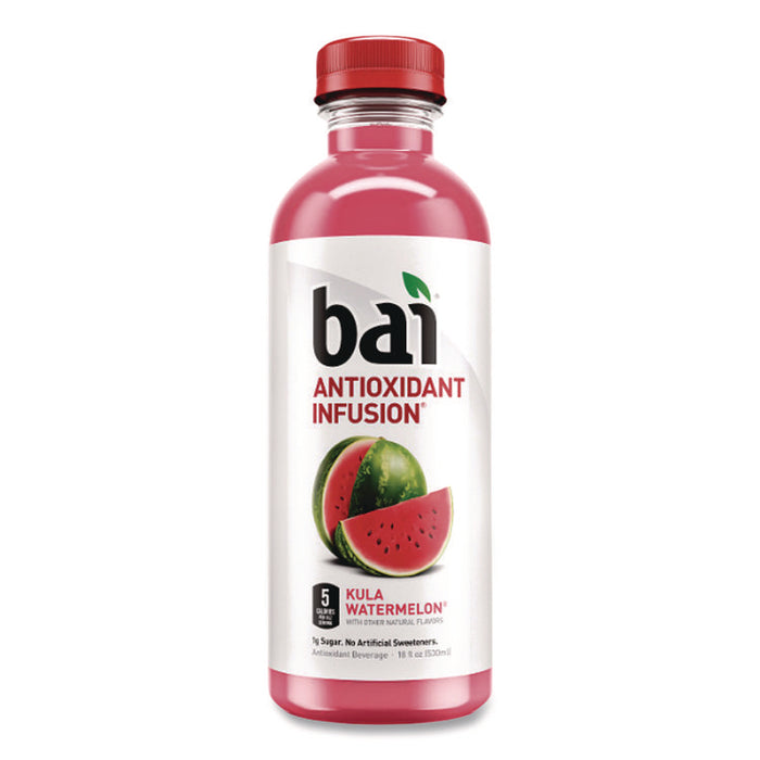 Antioxidant Infused Beverage, Kula Watermelon 18 oz Bottle, 12/Carton